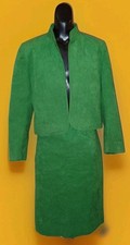Vintage Adolph Schuman For Lilli Ann 2pc Suit Bolero Jacket Skirt Faux Suede...