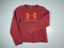 Under Armour Crewneck Sweatshirt Womens Medium Red Kangaroo Pocket Athletic