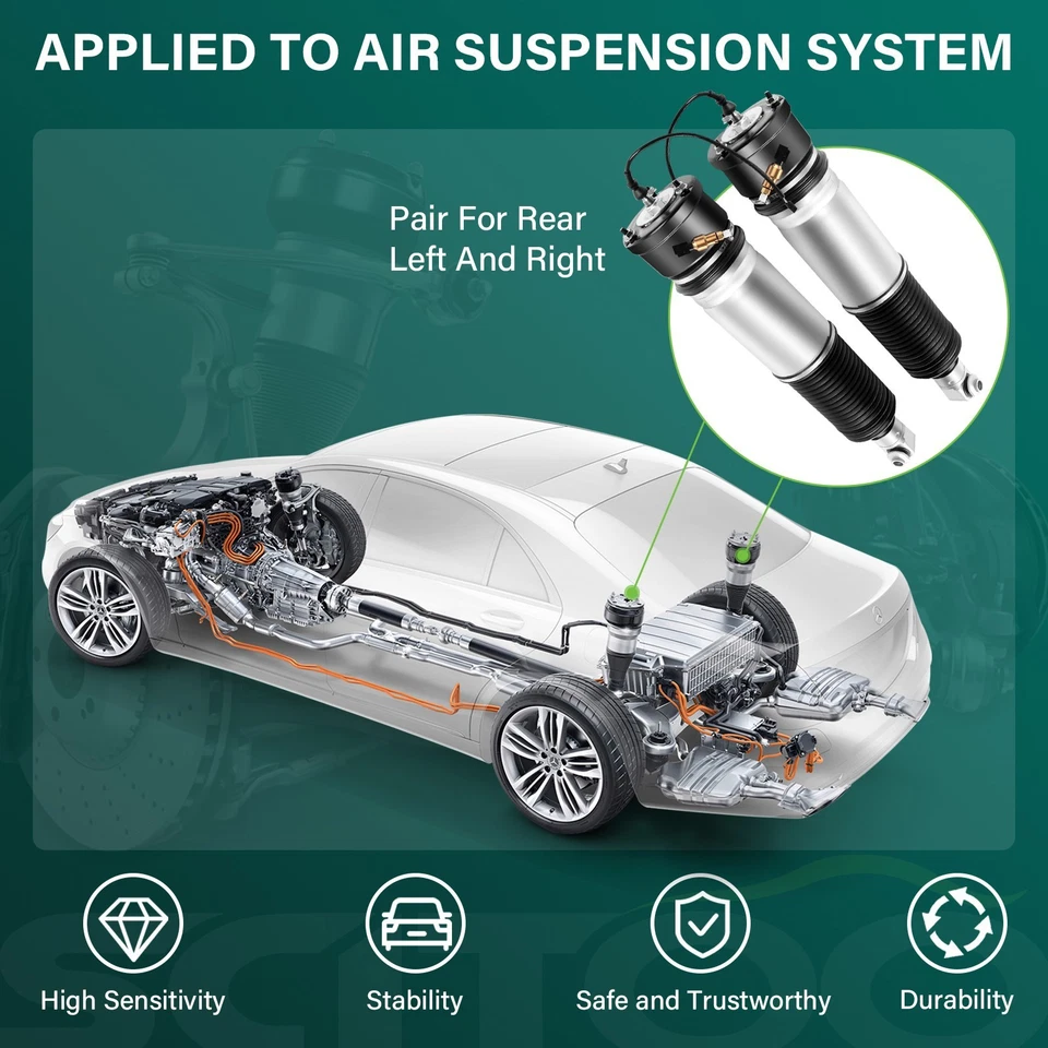 Rear Pair Air Suspension Struts For BMW E65 E66 745i 750i 745Li 750Li 760Li EDC - Image 4 of 4