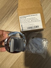 Adjustable Chrome Handled Shower Head Holder Wall Mounted Adhesive Disc