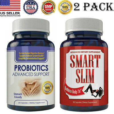 Probiotics Digestive Health Immune Support Smart Slim Weight Management 60 Caps