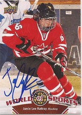 Jamie Lee Rattray Signed 2010 Upper Deck World Of Sports Card