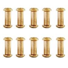 Brass Knife Handle Rivets Pins Knife Fasteting Repair Screws Lock Bolts 5mm