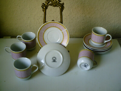 5 Mokkatassen & Untertassen von Nogoya Japan ,Fine Porcelain,nie Gebraucht,Neuw.