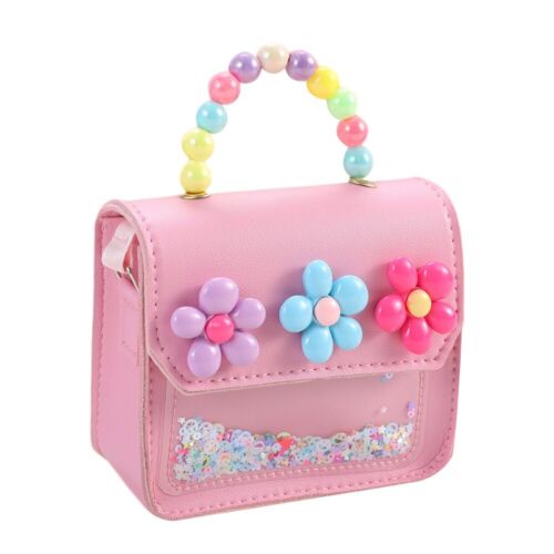 PU Leather Kids Shoulder Bag Cute Flowers Crossbody Bags Creative Handbags - Picture 13 of 19