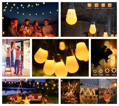 patio string lights with remote