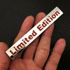 3D Metal Chome Limited Edition Car Trunk Rear Side Badge Emblem Decal Sticker