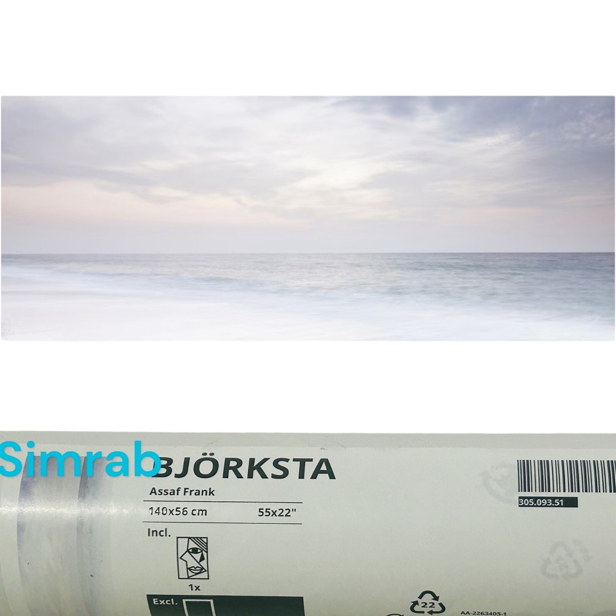 Ikea Bjorksta Ocean Sea Large Canvas Poster 305.093.51 Frank
