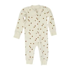 NWOT Quincy Mae 100% Organic Cotton Gender Neutral Oranges Zip One Piece 3-6 M