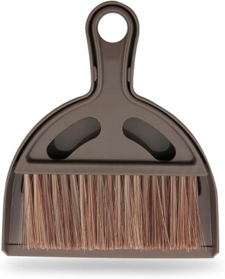 Small Dustpan and Brush Set Portable Table Top Brush Crumb Sweeper for Desk