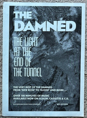 THE DAMNED ~ THE LIGHT AT THE END OF THE TUNNEL 1988 Full page UK magazine ad