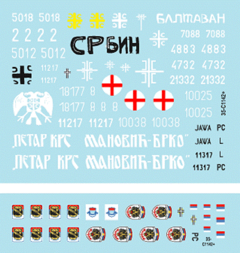 Star Decals 1/35 Tanks and AFV in Bosnia #7: Serbian M84 Hellcat decal 35C1142 x - Picture 2 of 2