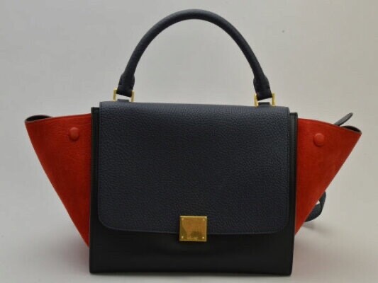 CELINE 2WAY Hand Bag Shoulder 174683ZTB SMALL TRAPEZE Calf