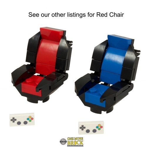 Silla de juego azul | Videoconsola Gamepad | Kit personalizado hecho con LEGO real - Imagen 3 de 3