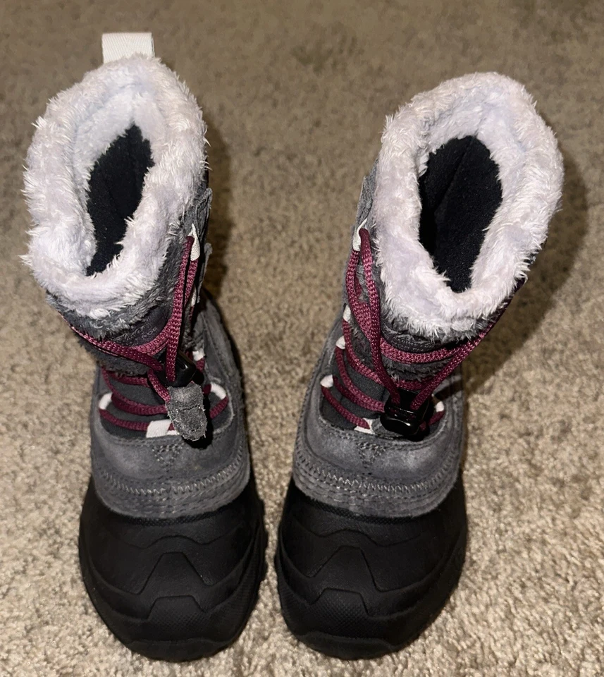 Botas impermeables de invierno The North Face gris púrpura talla 11 niñas pequeñas Foto 4 de 4