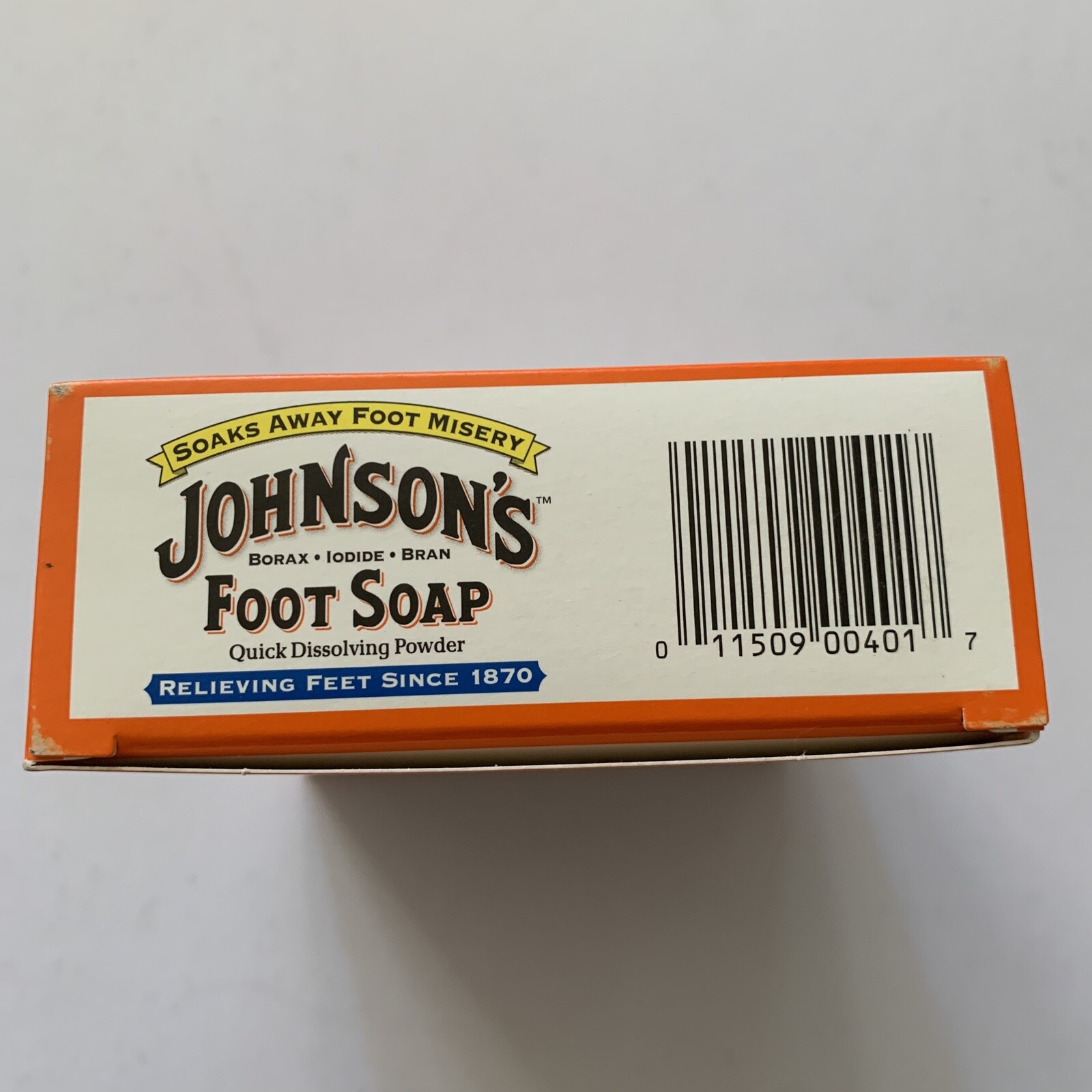Johnson's Foot Soap Powder 1 Box of 4 Packets Soothes Tired Feet