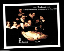VINTAGE CLASSICS - Gambia 1993 - Rembrandt Art- Stamp sheet Scott- 1498- MNH