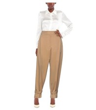 #2118 ALEXANDER MCQUEEN CAMEL Buckled cotton twill tapered pants SZ 38