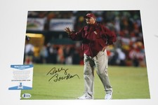 BOBBY BOWDEN SIGNED FLORIDA STATE COACH 11x14 PHOTO FSU BECKETT COA SEMINOLES