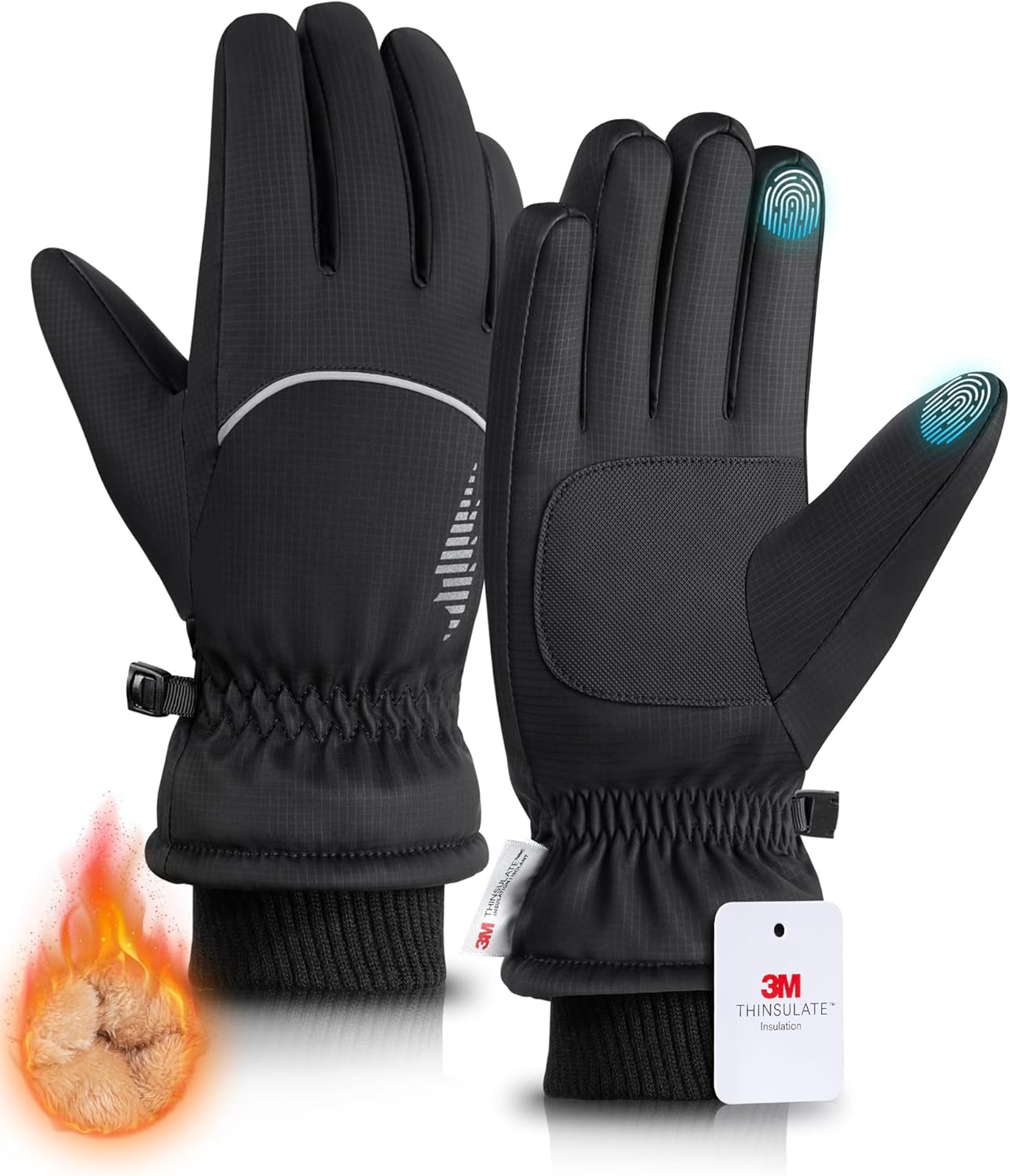 Winter Gloves Women Men, Thermal Ski Gloves for Cold Weather with Warm, Waterpro-image