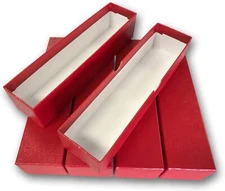 4 RED STORAGE BOX ( 2"x 2"x9" ) FOR 2x2 FLIP SNAP COIN HOLDERS