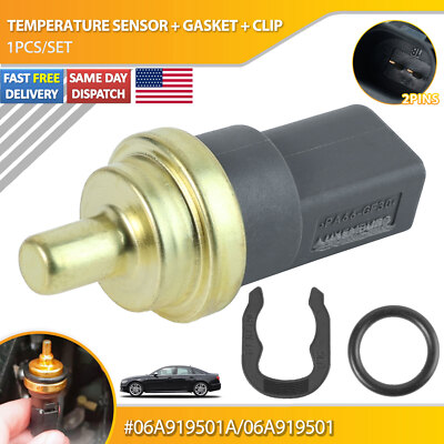 06A919501 For VW Jetta Golf Passat Audi Skoda Coolant Temperature Sensor w/ Clip