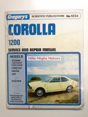 Gregory's service and repair manual (NOS) Corolla 1200 no.122a | eBay ...