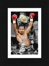 8X6 Mount MANNY PACQUIAO Signed PHOTO Boxing Print Gift Ready to Frame