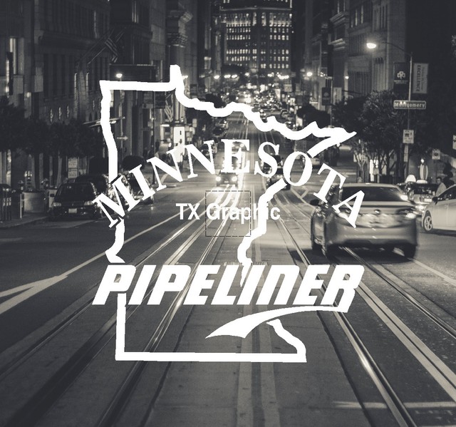 Minnesota PIPELINER PIPE LINER DECAL VINYL STICKER VEHICLE STATE MAP