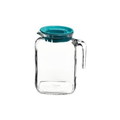 Bormioli Rocco Carafe En Verre Avec Couvercle Hermétique, Bec Verseur Et Poignée Pour Verser De