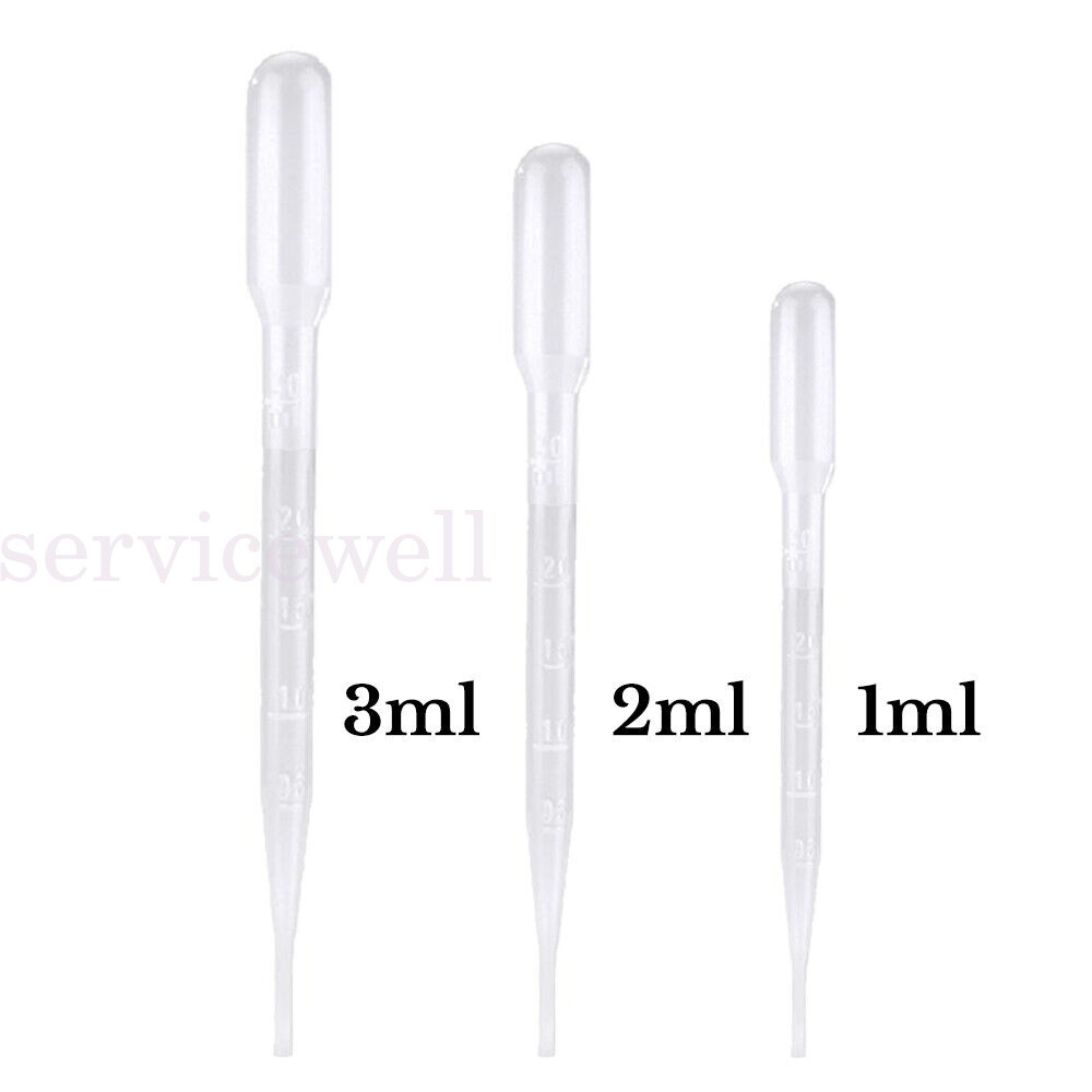 Plastic Pipettes Eye Dropper Disposable Graduated Transfer Liquid Drop