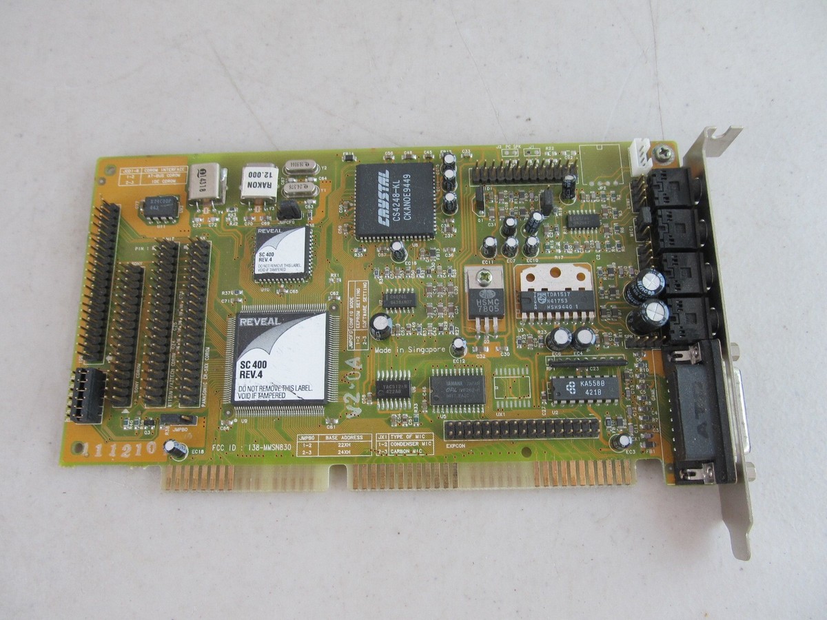 ISA Sound Card AZTECH SOUND GALAXY Reveal SC400 Rev4 | eBay