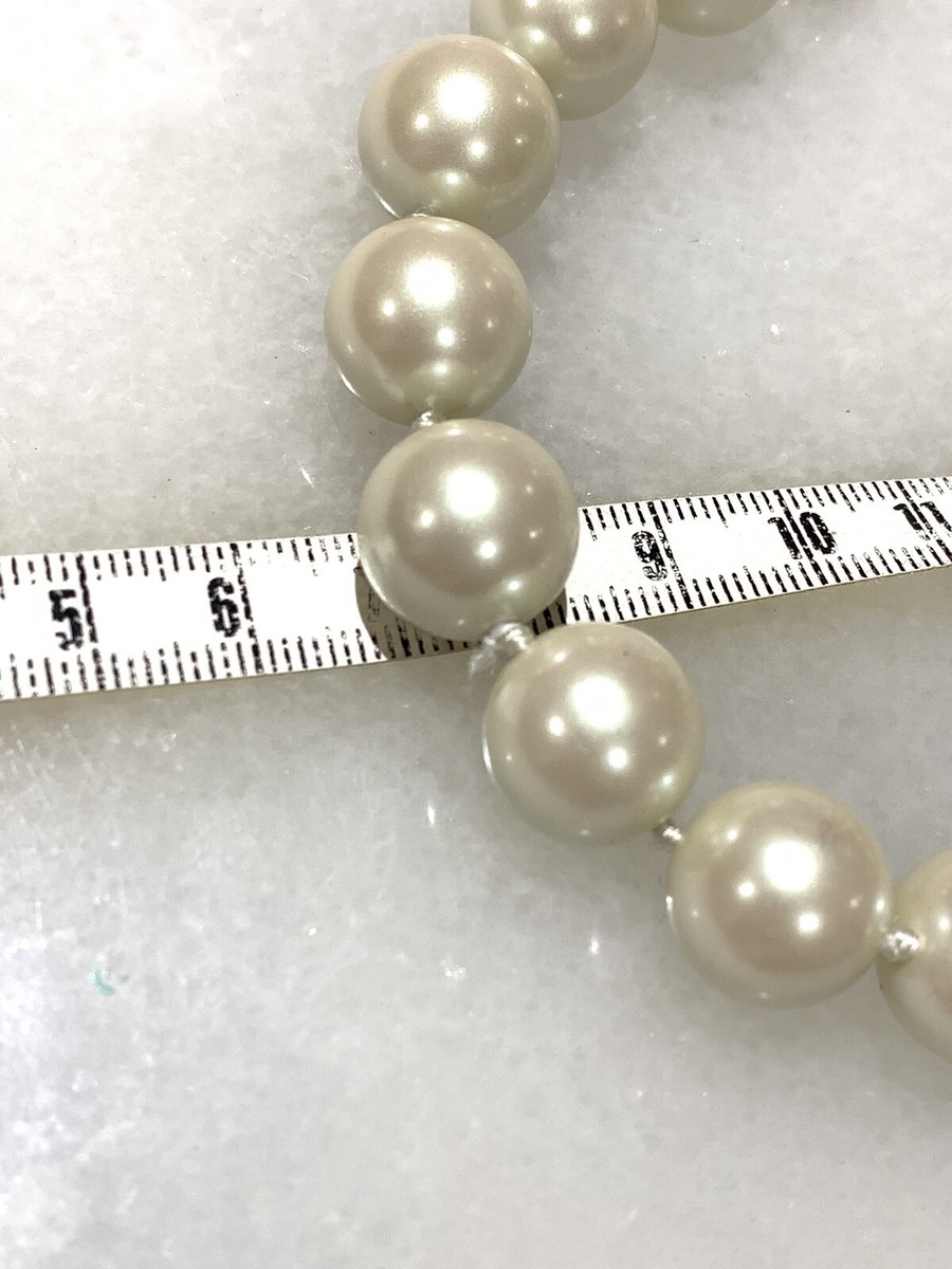 Brooks Brothers Sterling Silver 925 Clasp X LargeWhite Glass