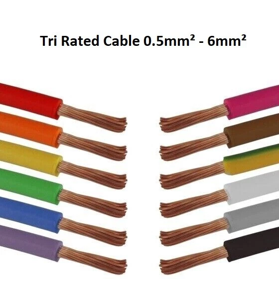 0.5mm² - 6mm² Tri Rated Cable Price Per Metre Electrical Automotive Wire Loom