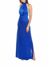 NEW Show Me Your MuMu Collette Halter Maxi Dress in Royal Blue Size-XS MSRP $198