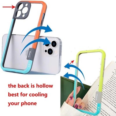 For iPhone 16 Pro Max 15 14 13 12 11 Heat Dissipation Colorful Bumper Frame Case