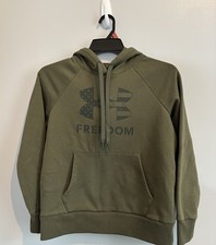 Worn Once Under Armour Rival Freedom Hoodie Army Green Women s Size S 1386360