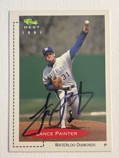LANCE PAINTER PADRES SPOKANE 1991 CLASSIC #352 AUTOGRAPHED BASEBALL CARD