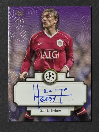 Gabriel Heinze Auto /5 Purple - 2024/25 Topps Definitive UEFA Club Competitions