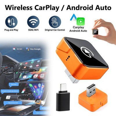 Wired to Wireless CarPlay & Android Auto Adapter Box For iPhone 17 16 Samsung US