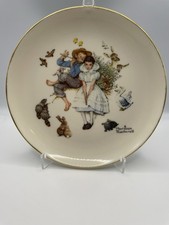 Gorham Fine China  Spring Duet  by Norman Rockwell 1973 Collector Plate