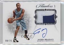 2018-19 Panini Flawless Signature Prime Materials 8/25 Avery Bradley Auto 3d3