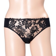 La Perla Womens Black Floral Print Lace Bikin...