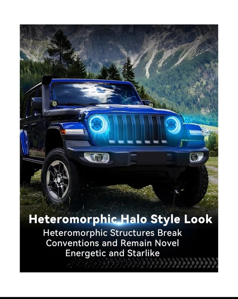 Faros LED SUPAREE 9 pulgadas aptos para Jeep Wrangler JL 2018-2023 Gladiator JT Foto 2 de 4