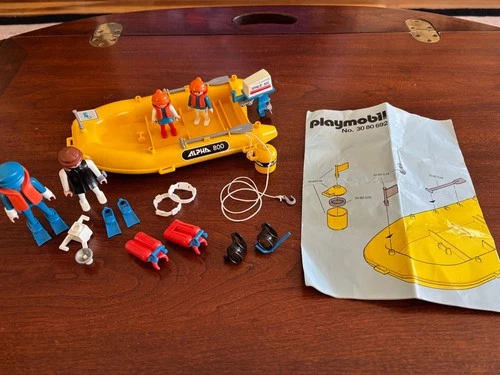 VINTAGE PLAYMOBIL SCUBA DIVER FAMILY ALPHA 800~Incomplete