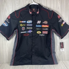 JH Design NASCAR Kevin Harvick #33 RHEEM Chevrolet Button Up Pit Shirt Size XL