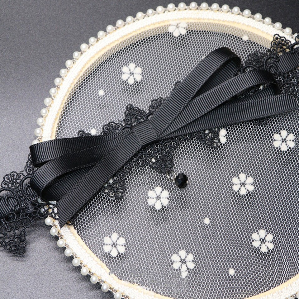 Set Di Collane, Bracciali E Anelli In Pizzo Nero Retro Vintage
