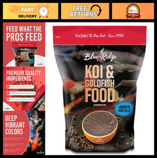 Premium Koi Goldfish Food 5lb - Mini Growth Formula, Floating Pond Pellets