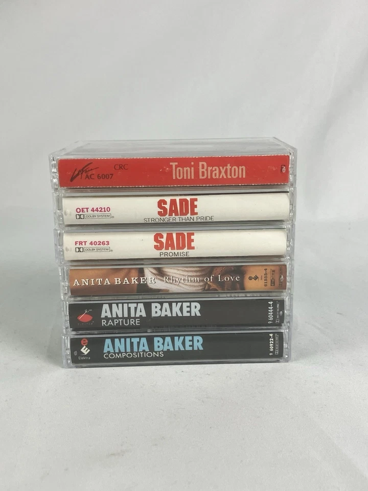 ANITA BAKER Cassette Tape Lot x6 SADE Rapture Compositions Rhythm TONI BRAXTON - Imagem 2 de 4