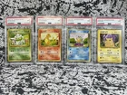 1996 POKEMON JAPANESE BULBASAUR CHARMANDER SQUIRTLE PIKACHU SEQUENTIAL PSA 9 SET